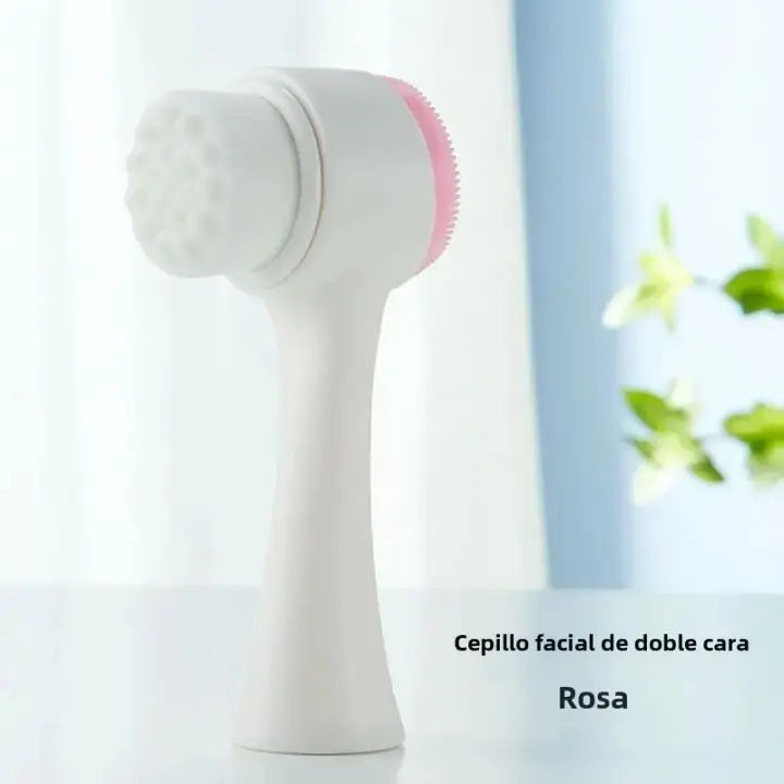 Cepillo Facial De Silicona 3D Bilateral Manual Con Cerdas Suaves Doble Cara Para Limpieza Y Masaje De La Piel - 1