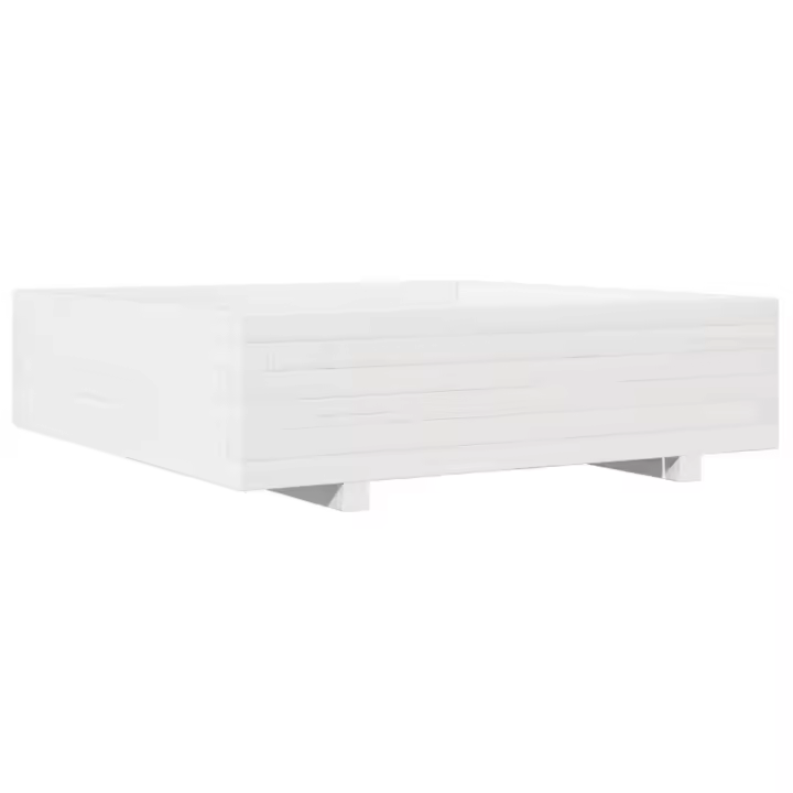 vidaXL Jardinera de madera maciza de pino blanco 90x90x26,5 cm - 1
