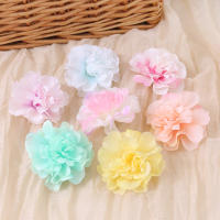 10/20Pcs Flores De Chiffon Artificiales Para Decoración De Hogar Boda Fiesta Navidad Aniversario Estilo Carnation Material Seda - details 1