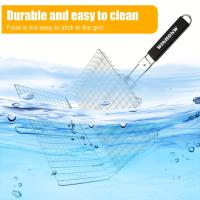Cesta de Barbacoa Plegable de 1pc para Camping al Aire Libre Cesta de Grill Accesorios para BBQ Ideal para Pescado Camarones Verduras Regalo para Padre Esposo Hombres - details 3
