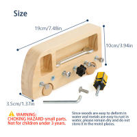 Juego Educativo De Montessori Para Niños Set De Herramientas De Juego De Madera Con Tablero De Actividades Para Desarrollar Habilidades Básicas Y Sorter De Tornillos - details 1
