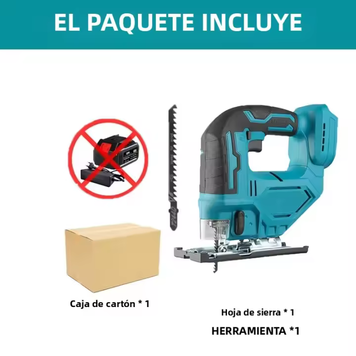 Sábanas Eléctricas Portátiles Sin Cuerda Multi-Función Para Carpintería Herramienta De Trabajo Con Corte Ajustable Para Madera 18V Sin Batería - 1