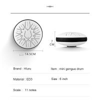 Hluru Glucophone Trompeta De Acero 6 Pulgadas 11 Notas Drum D5 Eterno Para Principiantes Handpan Instrumentos Musicales Multifuncionales - details 0