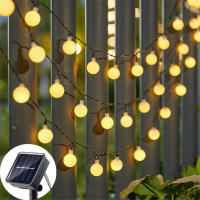 Luces De Cadena Solar Para Exterior 100 LED Balón Impermeable Luces Globales Solares Para Jardín Patio Fiesta De Navidad Decoración Exterior - details 3