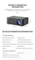 Mini portátil LED proyector De shot short 1080p HD cine en casa con cable teléfono móvil mismo soporte de pantalla 1080p - details 0