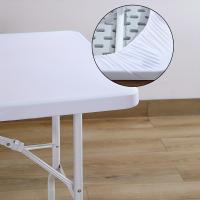Elegante Fundas Para Mesa Cubierta Impermeable Y Elástica En Poliéster Duradero Hecho a Mano Ideal Para Bodas Banquetes Fiestas Navideñas Color Sólido - details 6