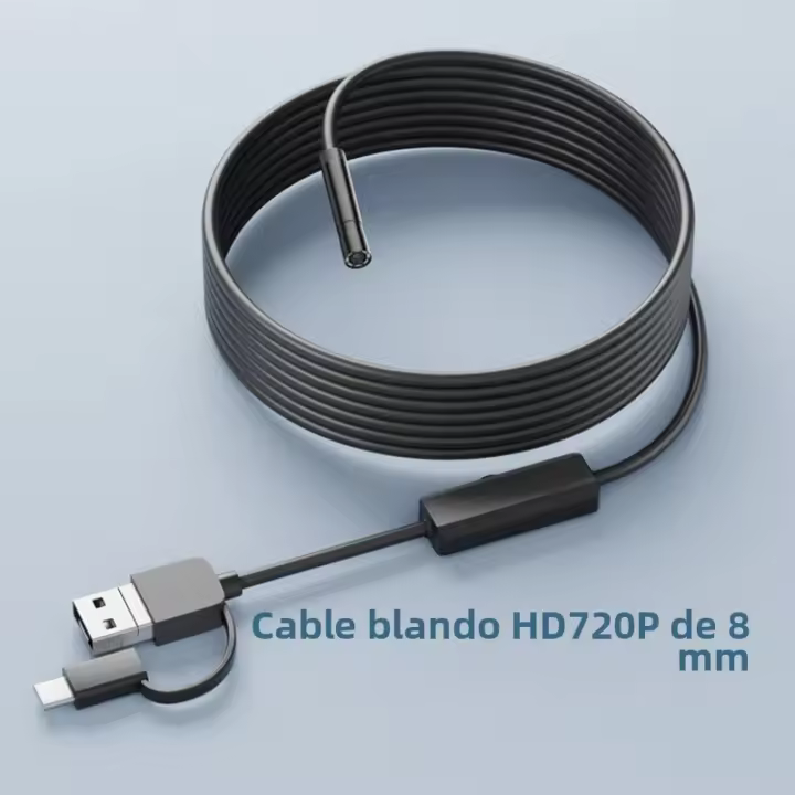 Cámara Endoscopia Android HD720P Lente 3.9MM 8MM 3en1 Micro USB Tipo-c Inspección Vehicular Impermeable Para Sumang HUIWEI PC - 1