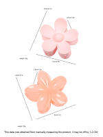 4Pcs Pinzas De Pelo En Forma De Flor Rosa Para Mujer Tenazas De Pelo Fuertes Para Cabello Grueso Y Rizado Estilo 90's - details 14