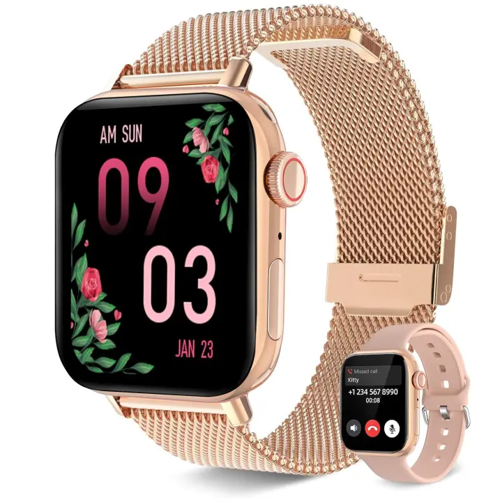2024 Reloj inteligente Ultra 9 NFC para Mujer Reloj Inteligente Mujer series with Llamada Bluetooth 5,2, Smartwatch Mujer IP68 with 120 Modos Deportes, Función Femenina, Pulsómetro Caloría SpO2 y Sueño, Smartwatch para Android iOS - 1
