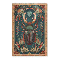 Alfombra De Área Vintage Beetle Cottagecore Para Sala De Estar Decoración De Piso Rustica Regalo De Fiesta En Casa Para Mamá Alfombra De Dormitorio Moderna De Poliéster 100% - details 2