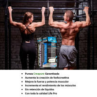 LIFE PRO NUTRITION CREATINE CREAPURE 250G - 100% Calidad Creapure - Aumenta Rendimiento y Fuerza - Creatina Pura sin Sabor - details 2