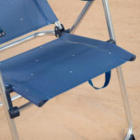 Aktive - Pack 2 sillas de playa plegables, aluminio y textileno, reclinables 4 posiciones, soporta 110 kg, color azul, asas de transporte, modelo La Palma - details 4