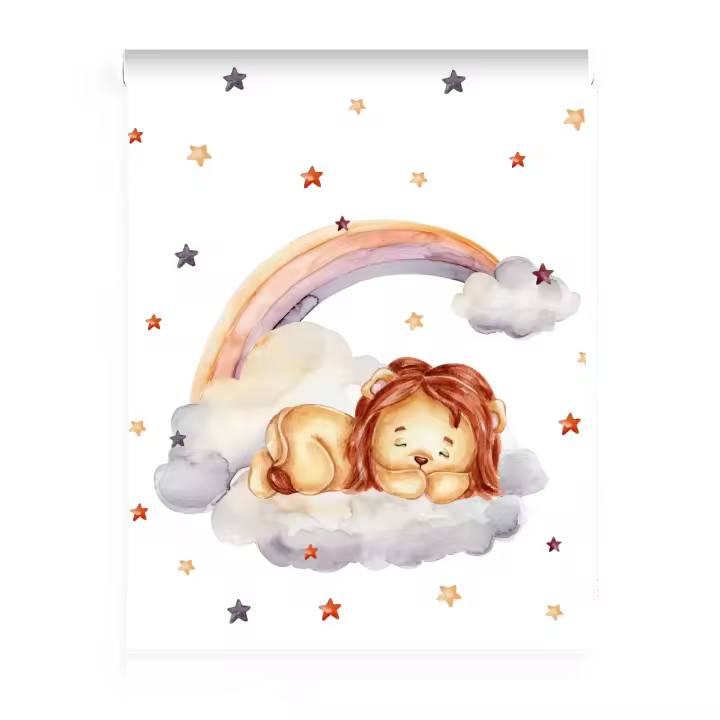 Estores Iroa – Estor Enrollable  Infantil  Niña Animales  Leon- Translúcido con León, Hecho en España, Tejido Premium que Filtra la Luz y Protege del Sol, Ideal para Habitaciones Infantiles, Instalación Sencilla y Garantía 2 Años - 1