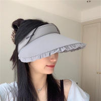 Sombrero De Verano En Seda Helada Para Mujer Con Alas Grandes Y Encaje Protección Solar Transpirable Y UV Resistente - details 4