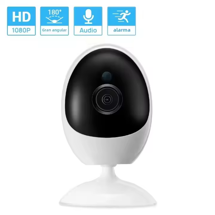 Cámara De Seguridad Inteligente ICSEE Fisheye 1080P Con Visión Nocturna 180 Grados Lente 1.44mm VR Wifi Control Remoto AI Panorámica Para El Hogar - 1