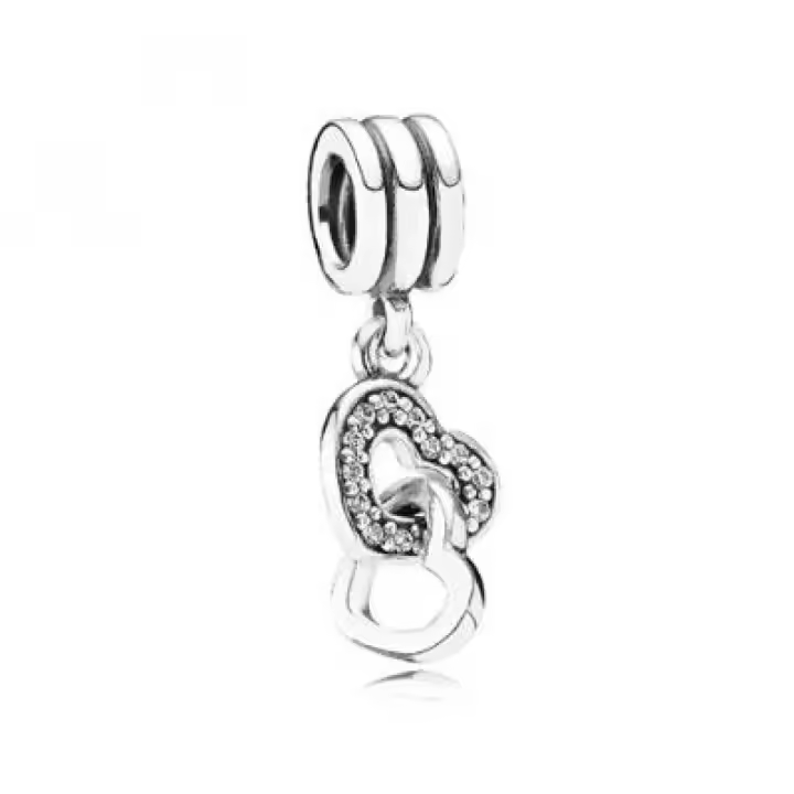 Abalorio Colgante PANDORA 791242CZ Mujer Plata Corazones entrelazados - 1
