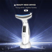 CkeyiN Máquina De Levantamiento Facial Y Cuello Masajeador Fototerapia Instrumento De Masaje Ocular Vibración Antirrugas Eliminador De Doble Mentón - details 8
