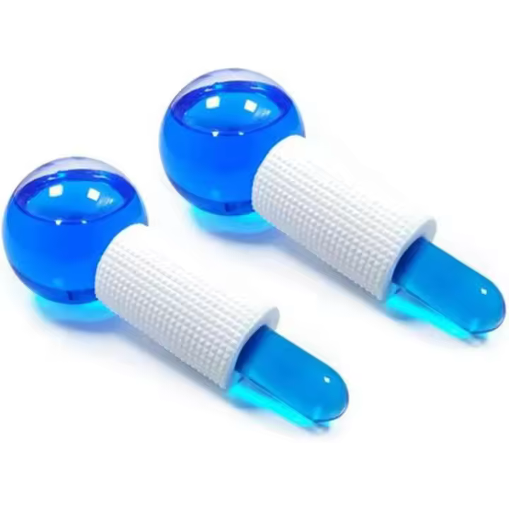 Bolas de Masaje Facial | Rodillos para Piel | Masajeador de Cristal | Tratamiento Antiarrugas | Pack 2 Colores - 1