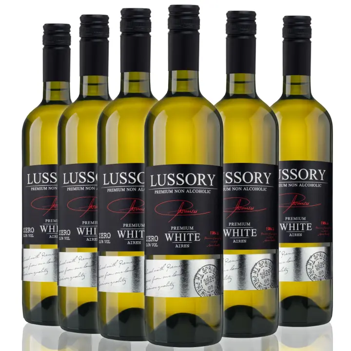 Vino Blanco 0,0 SIN ALCOHOL - LUSSORY PREMIUM Airen  Caja de 6 botellas x 750ml - 1