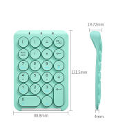 Teclado Numérico Inalámbrico BOW De 22 Teclas Recargable Bluetooth Con Capas De Teclas Redondas Para Portátil iPad Estilo Mini Ergonómico Sin Retroiluminación - details 8