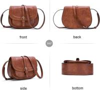 Bolso de hombro grande para mujer con correa ajustable y extraíble (marrón) - details 2