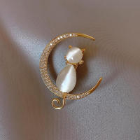 Broche De Girasol Amarillo Lujo Para Mujer Con Diamantes Broche De Plantas Luna Flor Geométrico Joyería Elegante Para Ropa - details 4