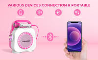 DYNASONIC Karaoke con microfono, Regalos Originales para niños niña, Altavoz, Juguetes niña - niño (DK-201 Azul) - details 2
