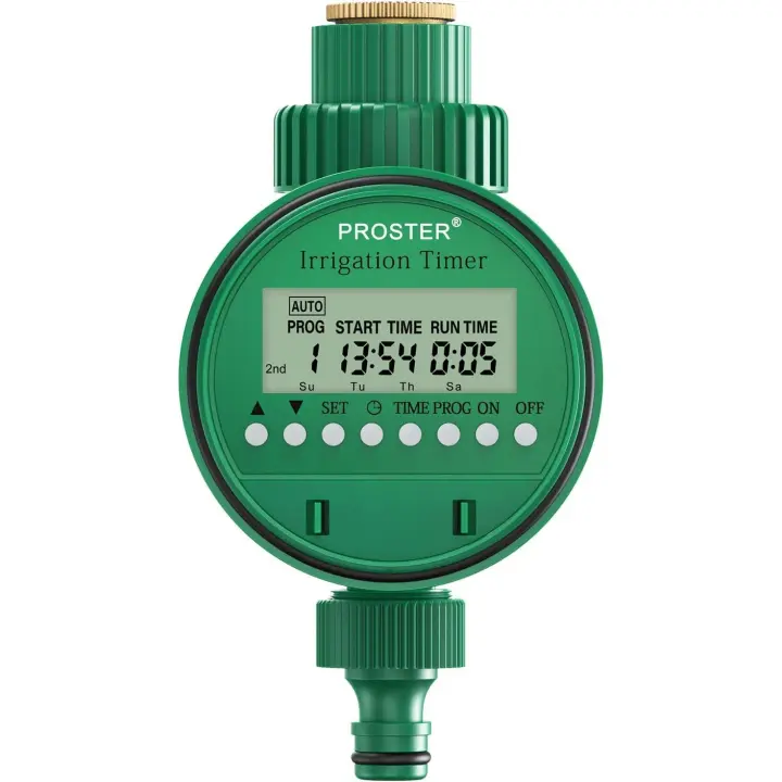 Temporizador de agua 3/4 "19mm Temporizador de riego automático con pantalla LCD 1m - 9h 59m Temporizador de agua digital Riego automático para jardín Invernadero Planta Hierba - 1