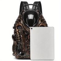 Mochila Creativa Y Única Diseño De Personalidad Cyberpunk Hombro Para Hombres Y Mujeres Material PVC Con Lining De Poliéster - details 2