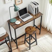 Conjunto de mesa y sillas de bar para cocina, mesa con 2 taburetes de bar, elegante marco de acero industrial - details 3