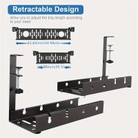 Rack De Almacenamiento Ajustable Para Debajo De La Mesa Cesta Colgante Para Cableado Y Enchufes Eco-amigable De Hierro Tamaño M - details 1