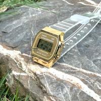 Casio Collection A168xesg-9adf Reloj De Pulsera Digital Para Unisex Color Dorado Correa de Goma Transparente. - details 1