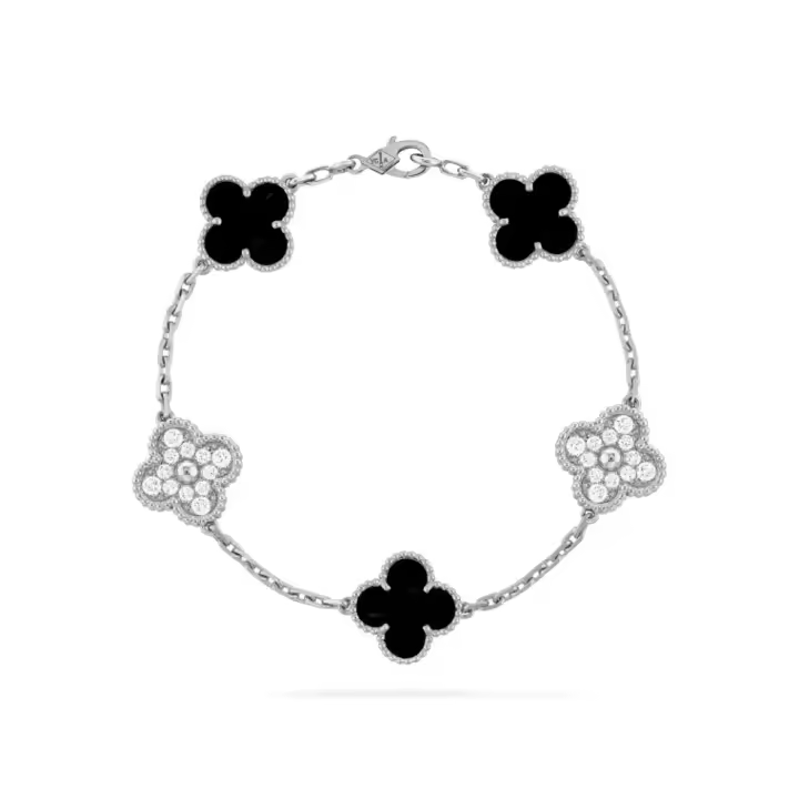 Pulsera de Esnabones de Flores de moda, Regalo de Navidad para el día de San Valentín - 1