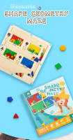Juego De Mesa Magnético De Madera Puzzle De Colores Y Formas Para Niños Actividad De Avión De Viaje Juguete Educativo Montessori Para Preescolar - details 9