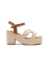 Candice Calzados Sandalias de Mujer con Plataforma y con Tacón, Espadrilles Mujer, Sandalia con Decoración Letra H Trenzado en Tiras de Yute con Hebilla - Elegantes y Cómodas - details 2