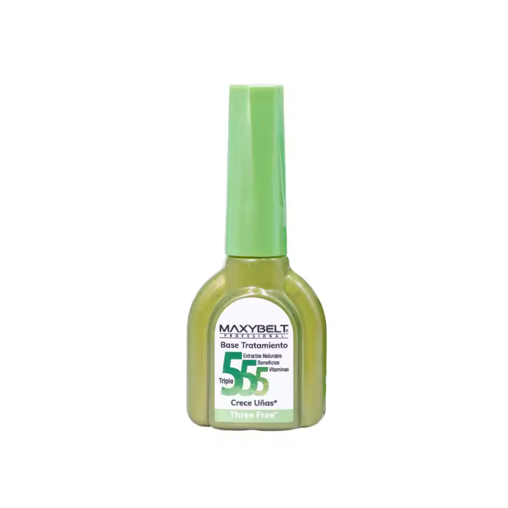 Base para uñas Triple 5 de Maxybelt / Aporta Hidratación y Nutrición profunda Base tratamiento diseñada para uñas débiles, delgadas y quebradizas, con 5 extractos naturales, 5 derivados de vitaminas y 5 beneficios que endurecen. BASE TRATAMIENTO DE UÑAS. - 1