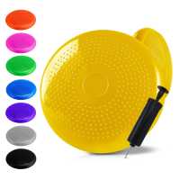 Ociodual Cojín Hinchable Amarillo Disco con Bomba Goma PVC para Fitness Yoga Pilates Coordinación Rehabilitación Equilibrio - details 1