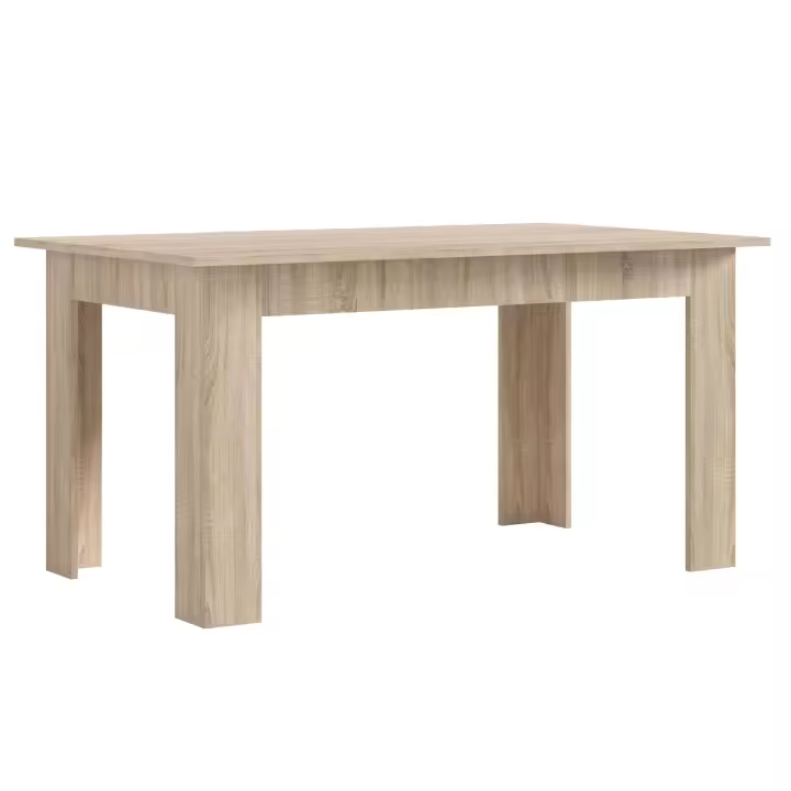 Mesa de Comedor Salón Fija Nur Estilo Contemporáneo Color Roble Sonoma 138x80 cm - 1