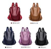 Mochila De Piel antirobo para Mujer, vintage Bolso de Hombre, mochila Viaje Alta capacidad - details 0