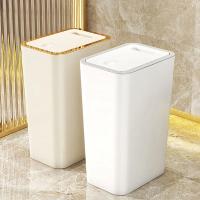 Basurero Slim De 10/12L Para Cocina Baño Y Dormitorio Cubierta Nordic Impermeable Con Tapa De Un Toque Gran Capacidad Ecológico - details 1