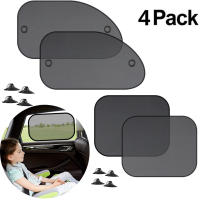 4 Pack Protección Solar Para Ventanas De Coche Visera Y Película Protectora Universal Cortina Para Ventanas Del Coche - details 0
