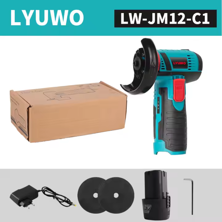 Mini Amoladora De Ángulo LYUWO Recargable Para El Hogar Máquina De Corte Y Pulido Eléctrica Hand Grinder Peso 0.6KG Voltagen 12V - 1