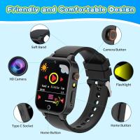 Reloj inteligente infantil actualizado con 26 juegos de puzzle, cámaras de alta definición, vídeo, reproductor de mp3, rastreo de hábitos, podómetro, linterna, reloj infantil 12 / 24 horas, regalo de juguete infantil para niños de 4 a 12 años - details 3