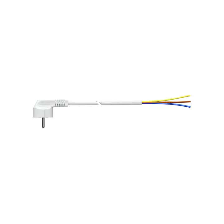 Cable Eléctrico Con Clavija Tipo F 2m 3x1.5mm 4.8mm 16A 250V Blanco Solera - 1
