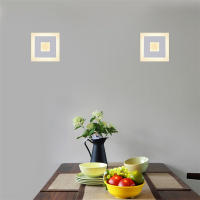 Lámpara De Pared Moderna Y Sencilla En Aluminio Y Acrílico Para Iluminación Interior Blanco Y Negro Para Dormitorio Y Sala De Estar - details 8