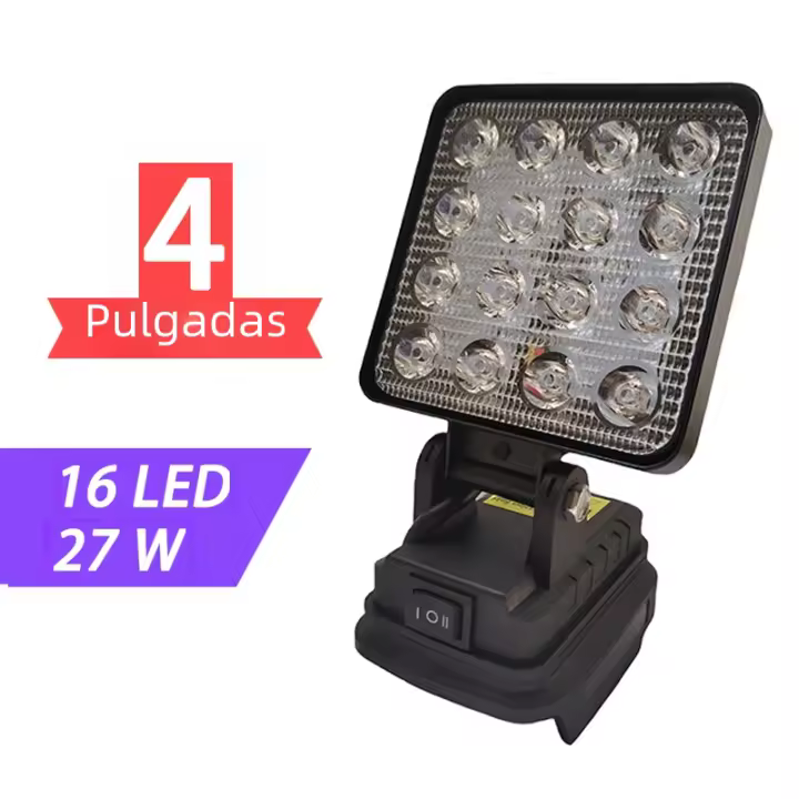 Spotlight LED Portátil Sin Cable Para Pesca Y Emergencias Tamaño 3/4/5/8 Pulgadas Compatible Con Batería Makita 20V Herramienta Manuva - 1