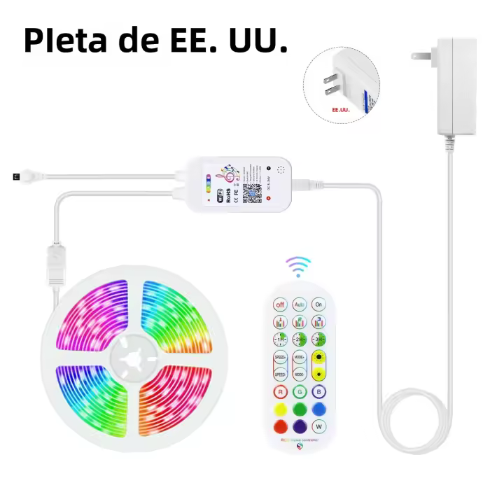 Luces LED RGB 5050 10M 15M 20M Con Control Remoto Wifi Tuya Smart Life LED Para Televisor Compatible Con Alexa Google Home Luz De Fondo Para Sala De Estar - 1