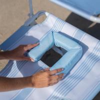 Flamingueo Silla Playa Plegable Agujero Acolchado Cabeza y Brazos 5 Posiciones Parasol Ajustable UPF 50+ Asas Mochila Reposapiés y Reposabrazos Bolsillo Insulado Aluminio y Poliéster 68,5 x 72,2 x 102 cm - details 4