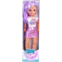 Nancy Shine , Purple, Muñeca con el Pelo Largo con Mechones Metalizados de Color Morado, Vestido de Falda Morada Metalizada y Top Blanco Famosa NAC70310 - details 0
