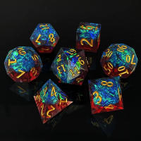 Juego De 7 Dados De Resina En Formas Poliedras Multicolor Para Juegos De Mesa Y Decoración Del Hogar Juguete De Rol Para Niños Y Adultos - details 23